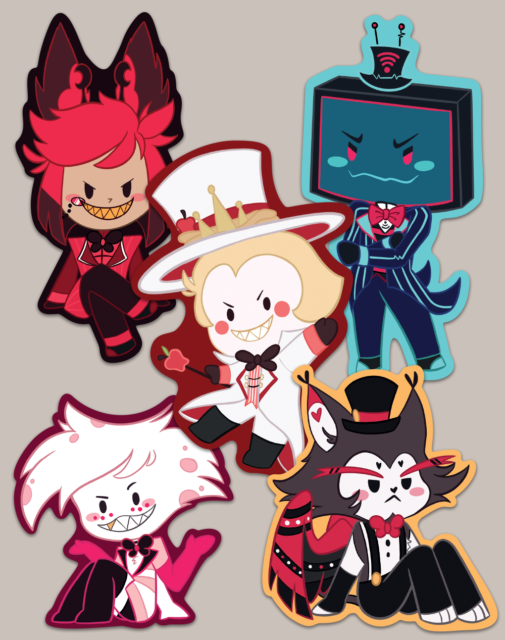 Chibi Demons - Stickers Set - Fuki-stuff.com